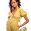 Buttery Yellow Jumpsuit With Exposed Back