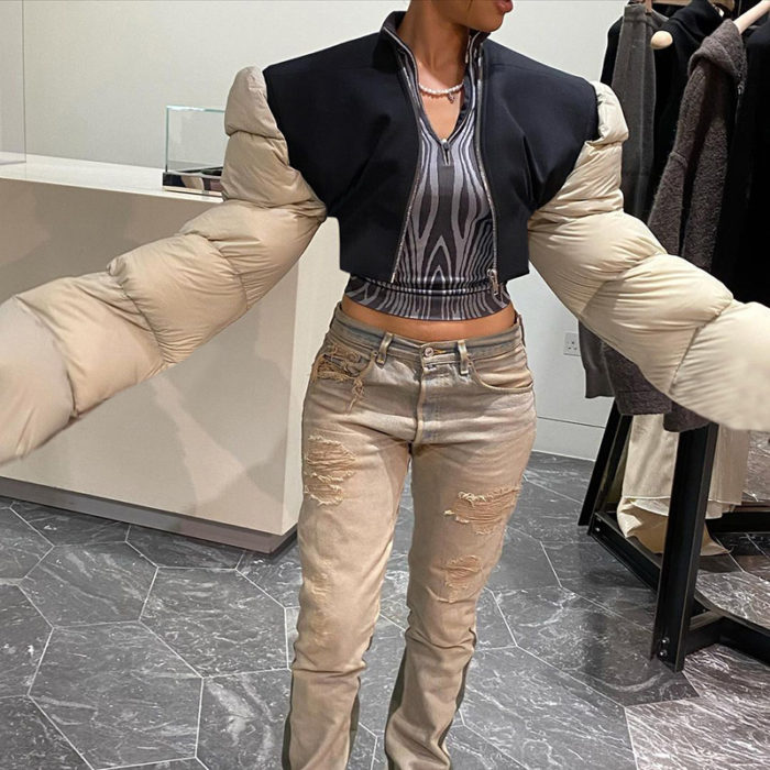 Long Puff Sleeve Crop Jacket – Critique Boutique